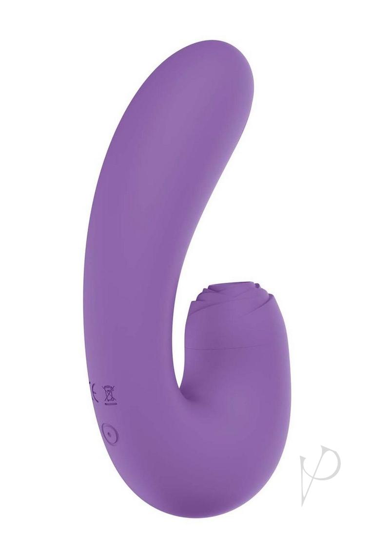 Blaze Suction Thumper Rechargeable Silicone Vibrator Clitoral Stimulator - Lavender