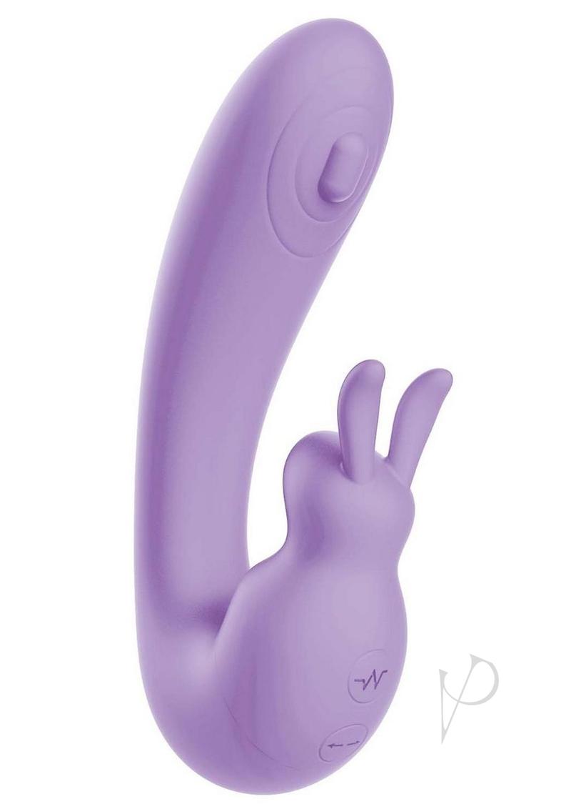 Blaze Bunny Thumper Rechargeable Silicone Vibrator - Lavender