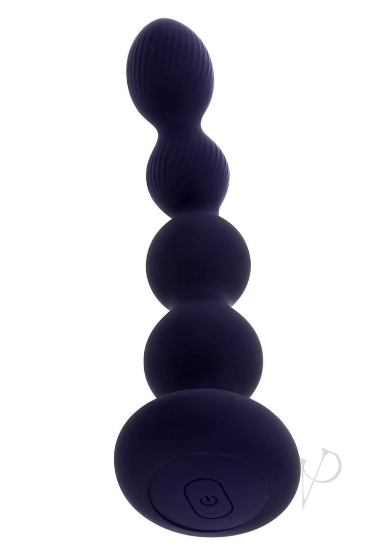 Pleasure Orbit Rechargeable Silicone Anal Beads with Remote Control - Purple