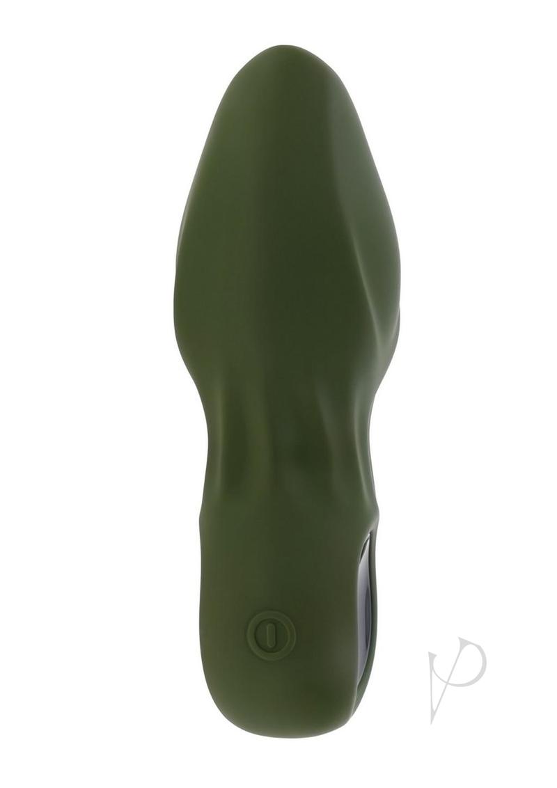 Gender X My Secret Garden Rechargeable Silicone Anal Plug with Remote Control - Green