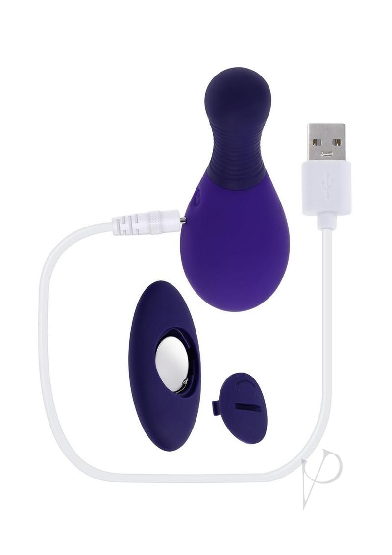 Selopa Egg on Me Rechargeable Silicone Egg Vibrator with Remote Control - Purple