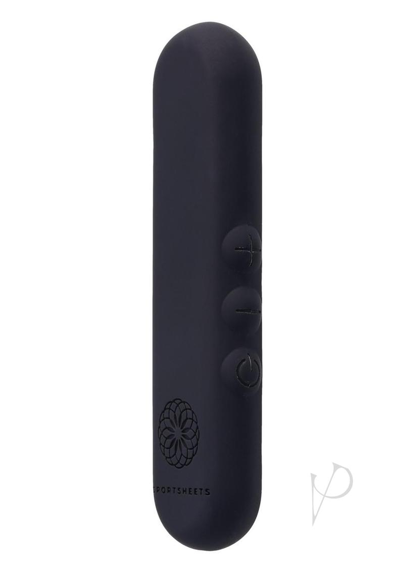 Pivot Flat Rechargeable Silicone Bullet - Black