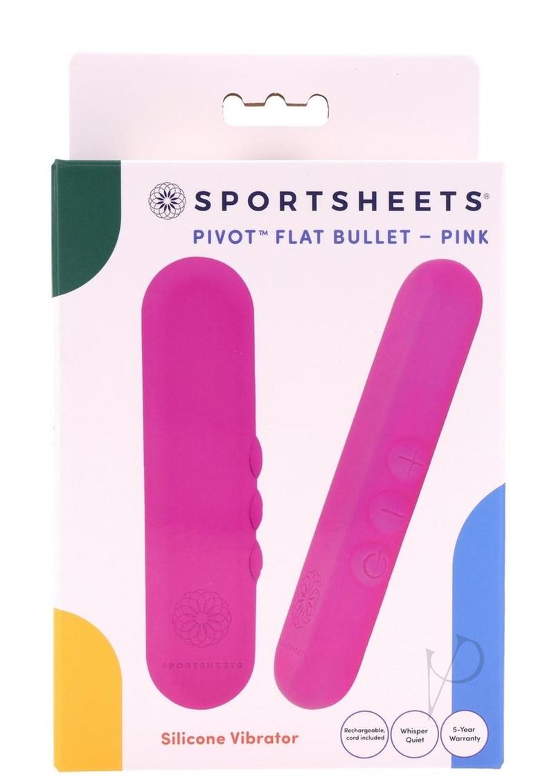 Pivot Flat Rechargeable Silicone Bullet - Pink