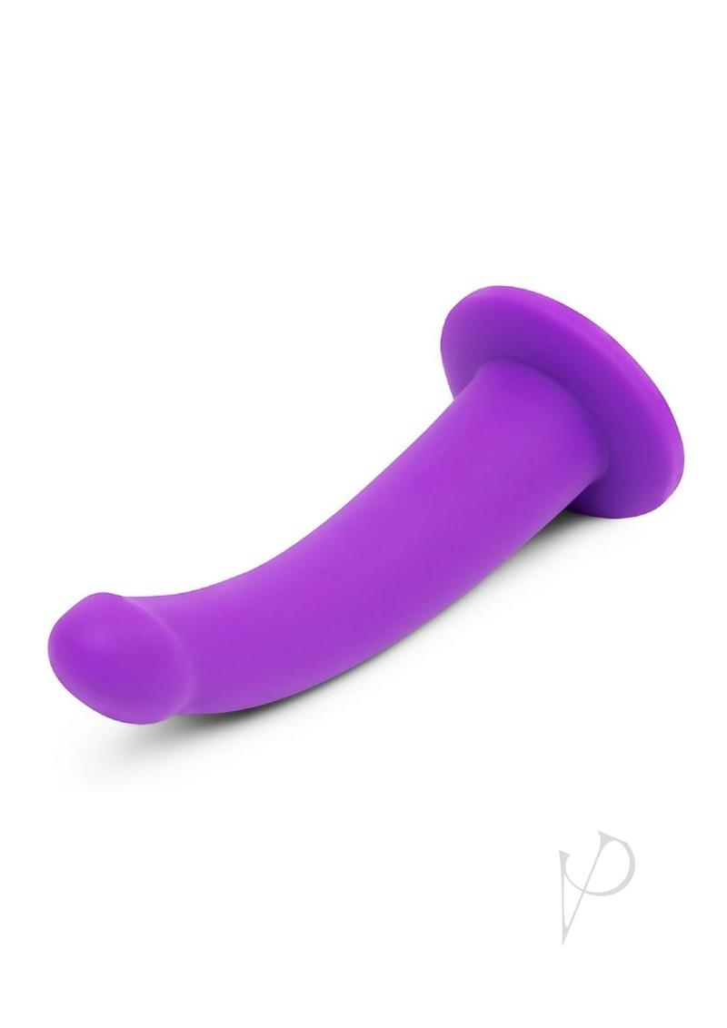 Together Toys TILT Silicone 6.5in Dildo and Harness Set - Purple/Black