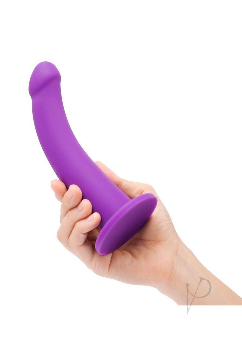 Together Toys TILT Silicone 6.5in Dildo and Harness Set - Purple/Black
