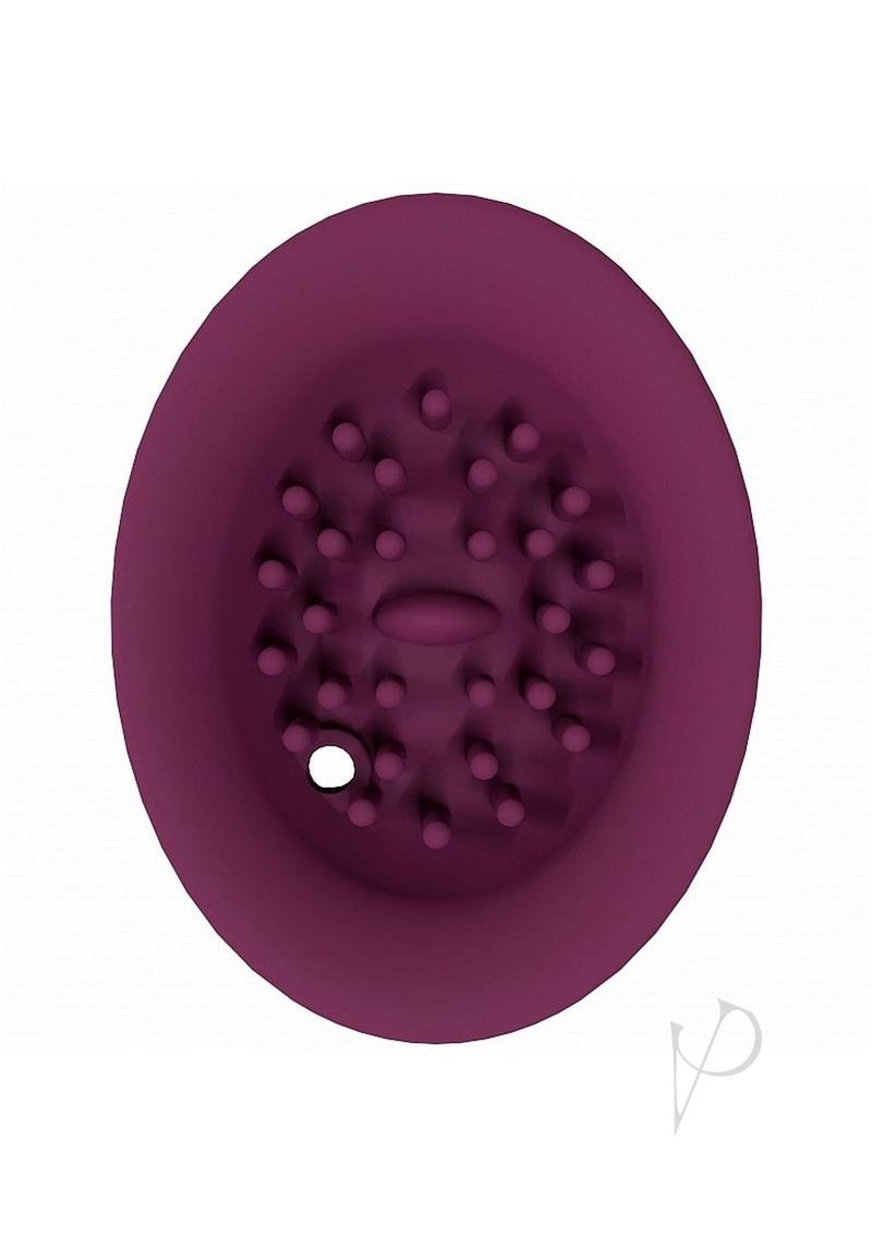 Twitch 3 Silicone Rechargeable Suction and Tongue Vibrator - Burgundy
