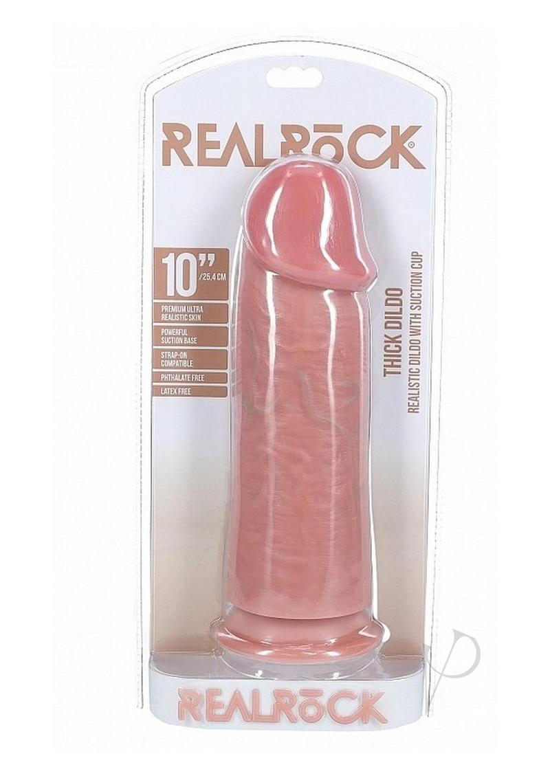 RealRock Ultra Realistic Skin Extra Thick Dildo 10in - Vanilla