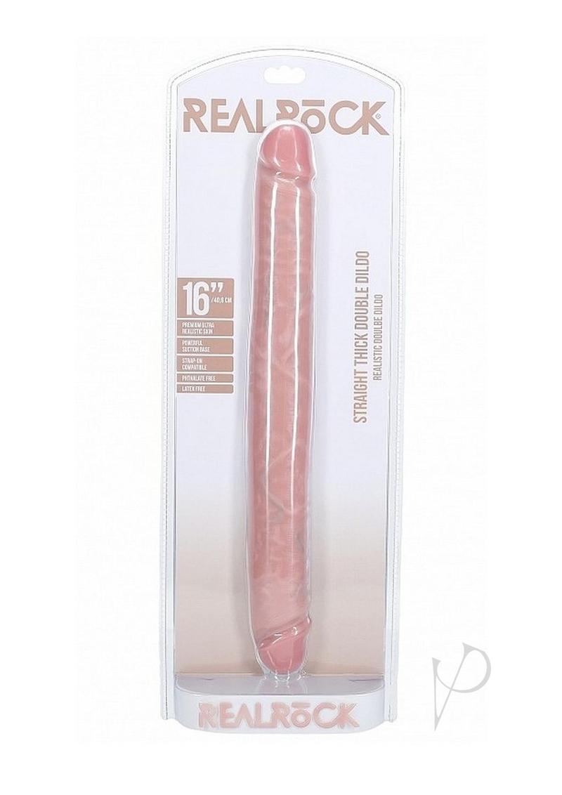 RealRock Realistic Skin Thick Double Ended Dong 16in - Vanilla