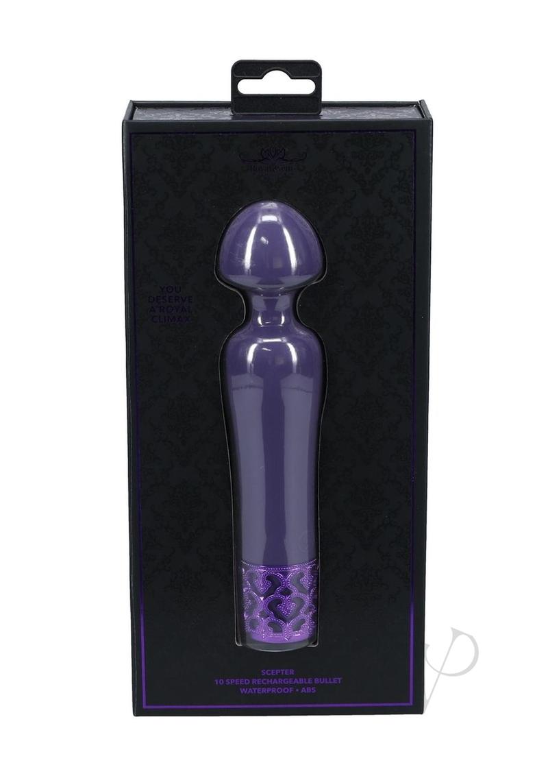 Royal Gems Scepter Silicone Rechargeable Wand - Purple