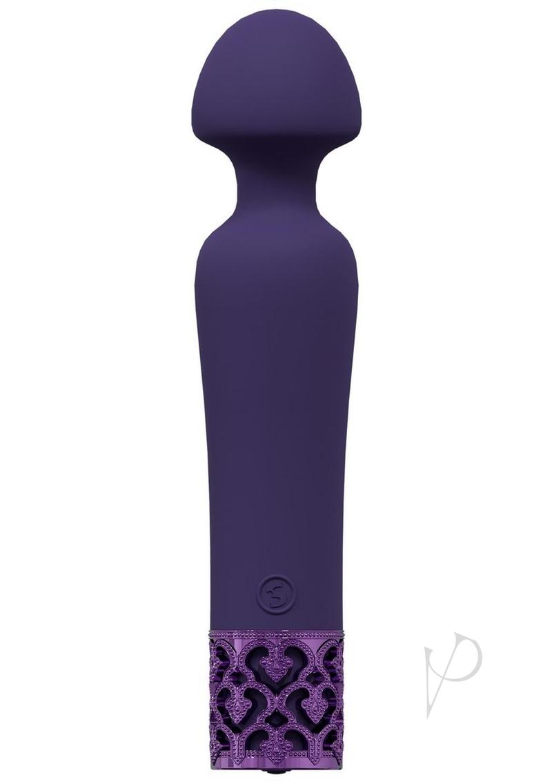 Royal Gems Scepter Silicone Rechargeable Wand - Purple