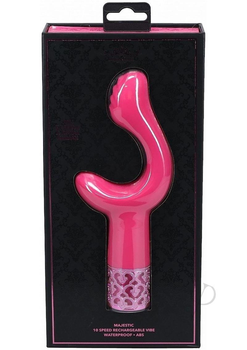 Royal Gems Majestic Rechargeable Silicone Vibrator - Pink