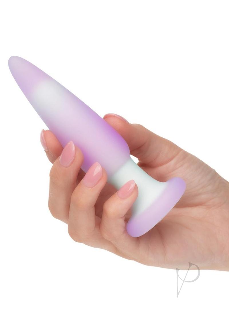 Lavender Haze Slender Probe Silicone Rechargeable Anal Plug - Purple/White