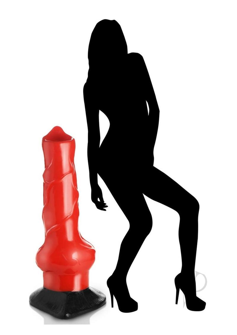 Creature Cocks Giant Hell Hound Canine Dildo 2ft. - Red/Black