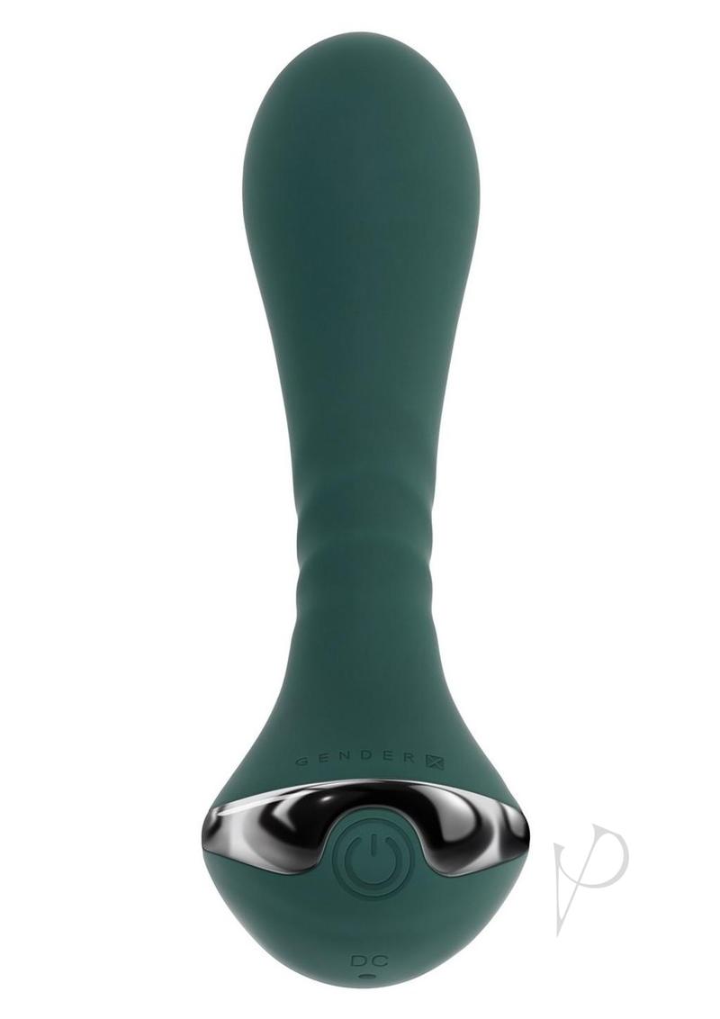 Gender X Goes Anywhere Rechargeable Silicone Anal Plug - Green