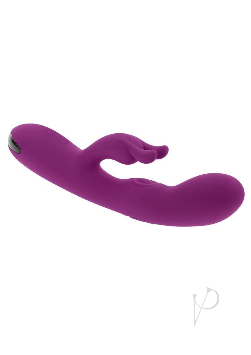 Playboy Busy Bunny Rechargeable Silicone Rabbit Vibrator - Purple