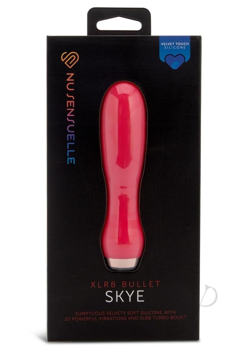 Nu Sensuelle Skye Velvet Touch with Turbo Rechargeable Silicone Bullet - Hot Pink