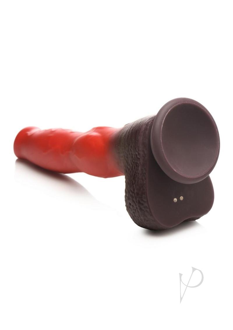 Creature Cocks Ramming Hound Thrusting and Vibrating Rechargeable Silicone Dildo - Red