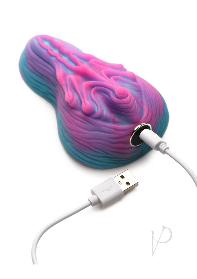 Creature Cocks Vulvaron Rechargeable Silicone Grinder Vibrator With Remote - Multicolor