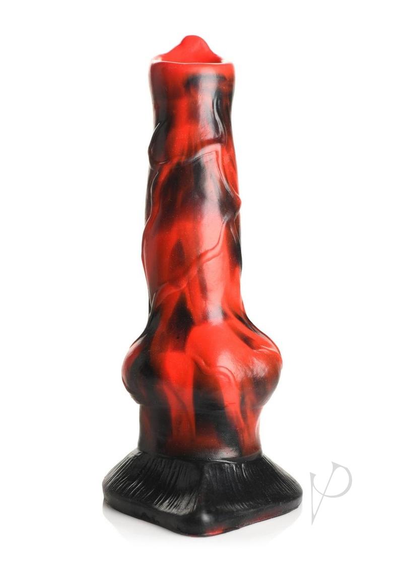 Creature Cocks Vibra Beast Vibrating Silicone Dildo - Red/Black