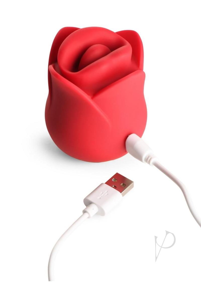 Lickgasm Sweet Kiss Kissing and Vibrating Rechargeable Silicone Clitoral Stimulator - Red