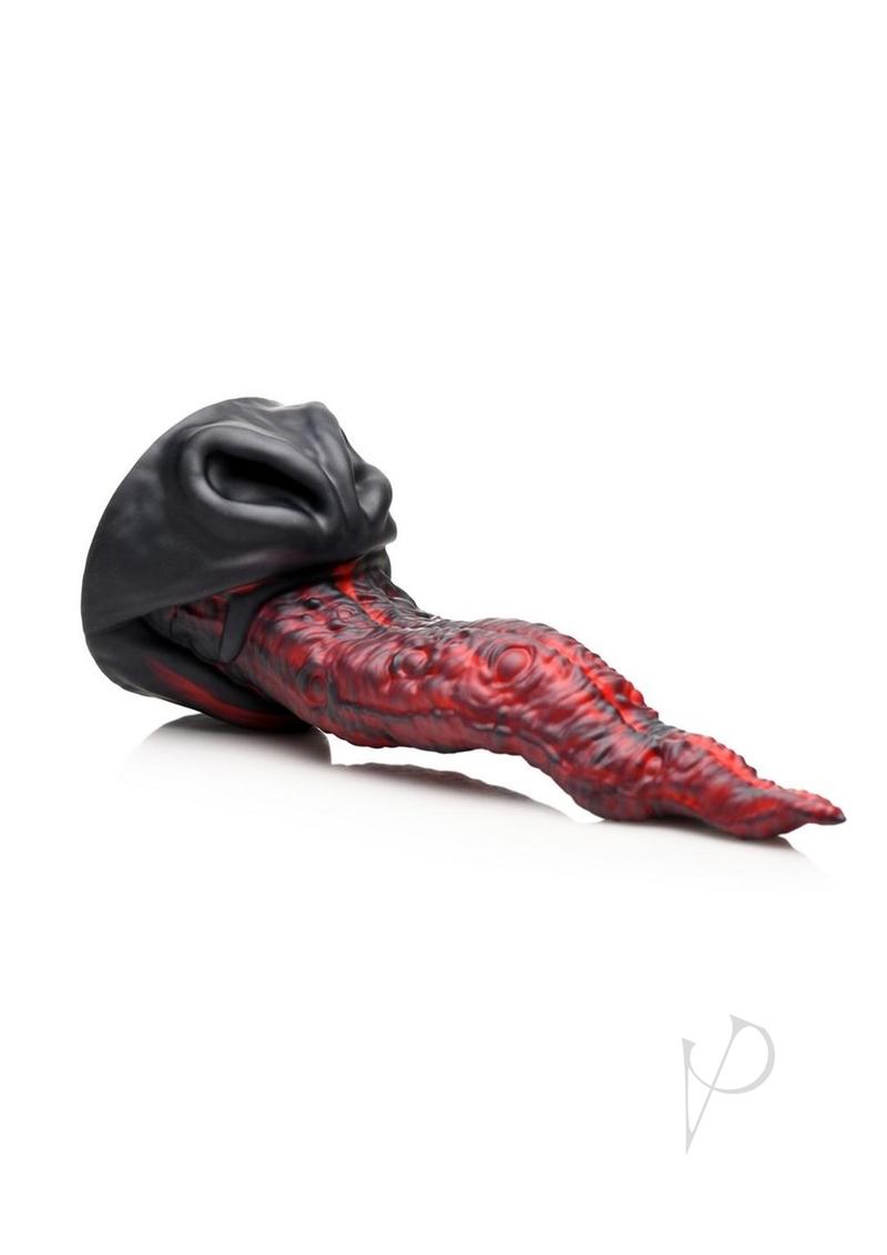 Creature Cocks Dragon Tongue Silicone Dildo - Black/Red
