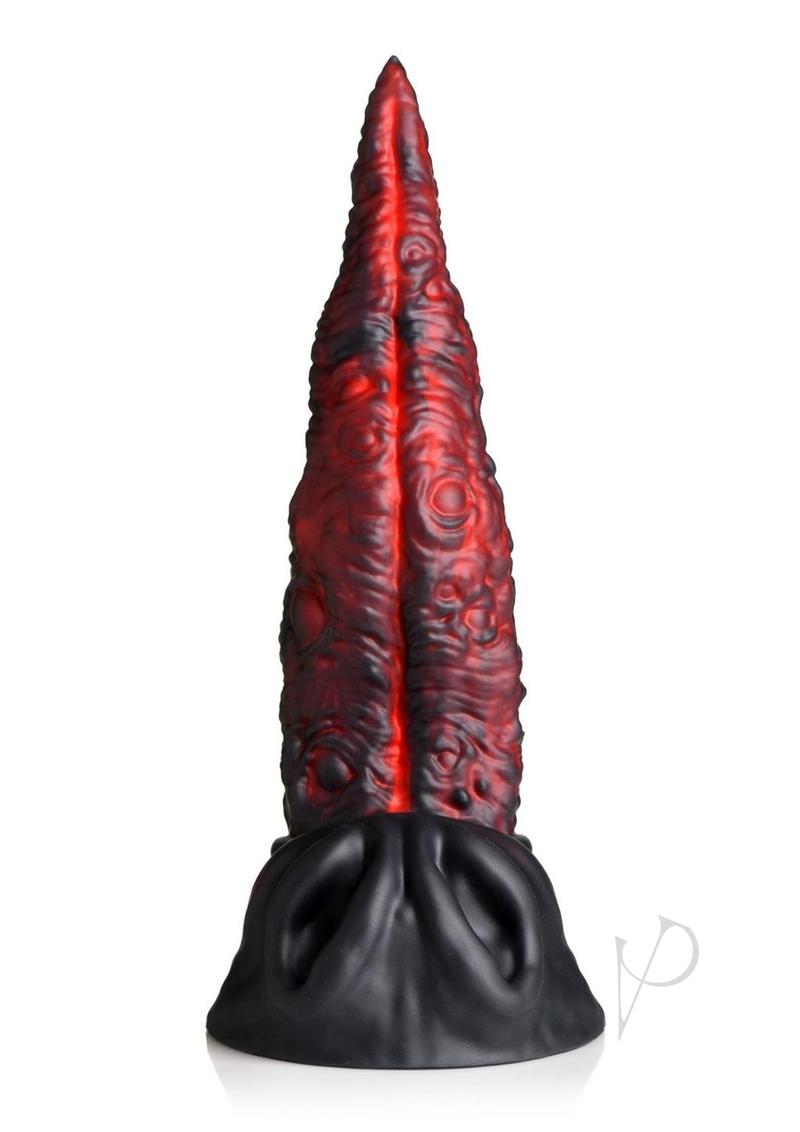Creature Cocks Dragon Tongue Silicone Dildo - Black/Red