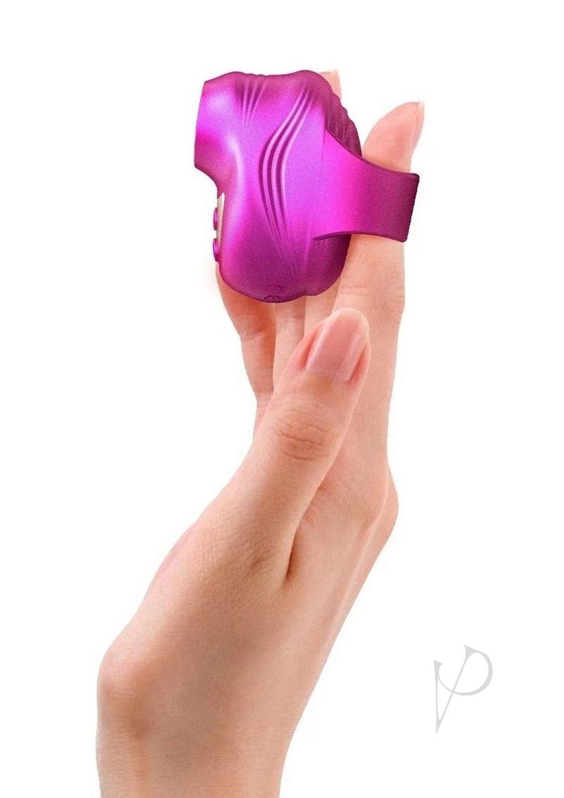 Love to Love Kisscool Rechargeable Silicone Finger Vibrator - Iridescent Berry