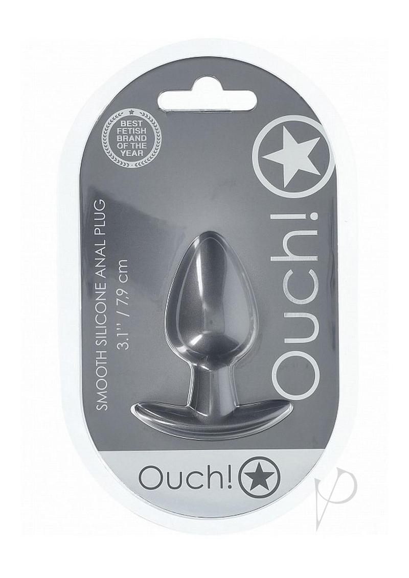 Ouch! Anal Plug Silicone - Medium - Gun Metal
