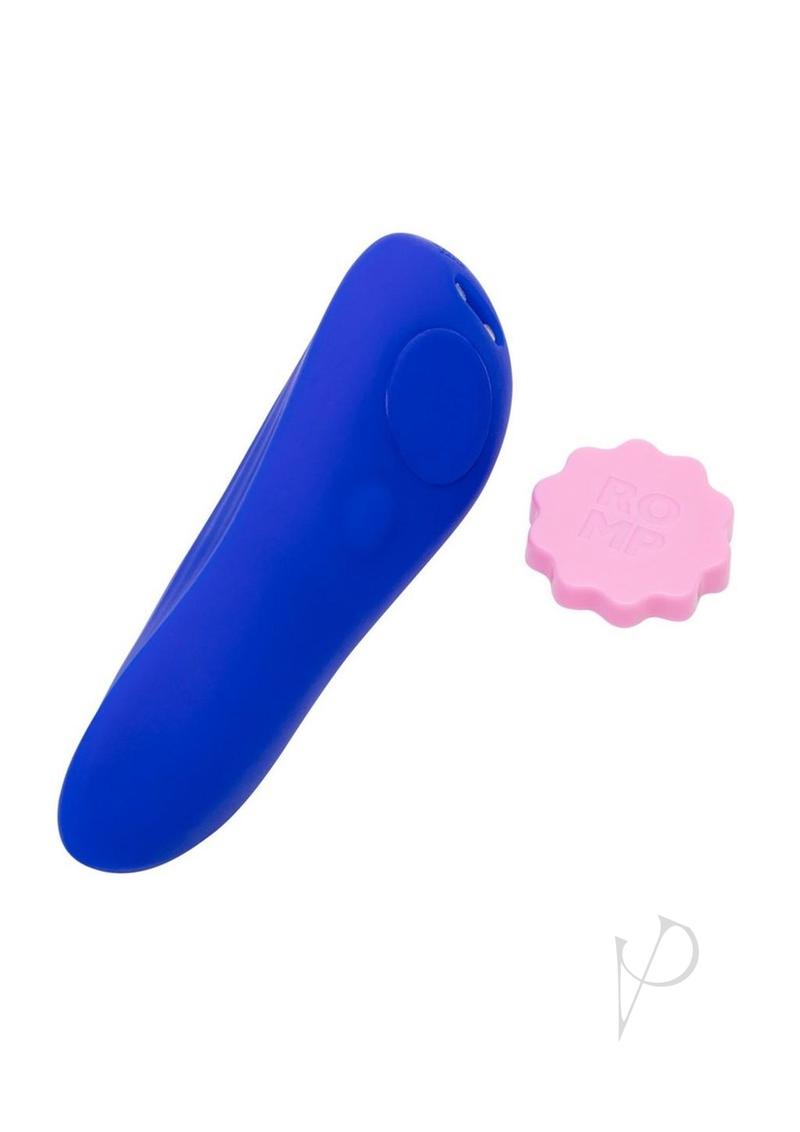 Romp Party Rechargeable Silicone Clitoral Vibrator with Remote - Blue/Pink