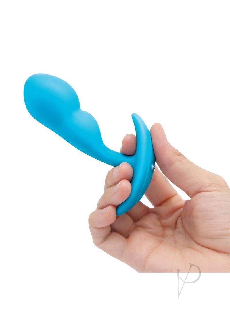 B-Vibe P-Spot Rechargeable Silicone Snug Plug with Remote Control 95g - Blue