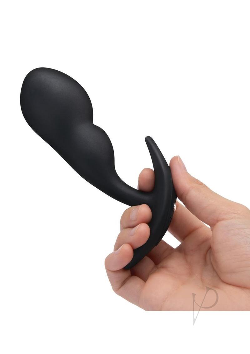 B-Vibe P-Spot Rechargeable Silicone Snug Plug with Remote Control 145g - Black