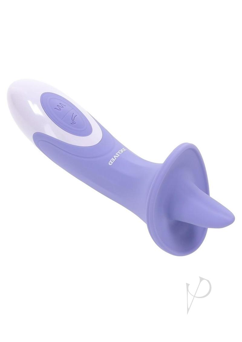 Lix and Kisses Rechargeable Silicone Clitoral Stimulator - Purple/White
