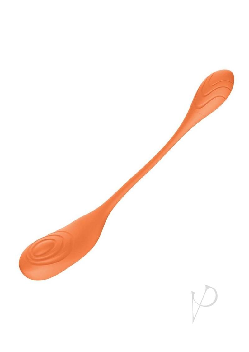 Blaze Triumph Rechargeable Silicone Dual Vibrator - Orange
