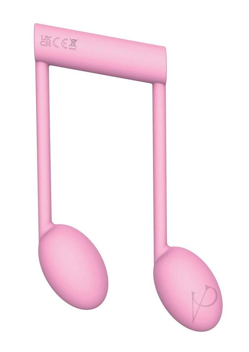 The Beat Rechargeable Silicone Note Vibrator - Pink