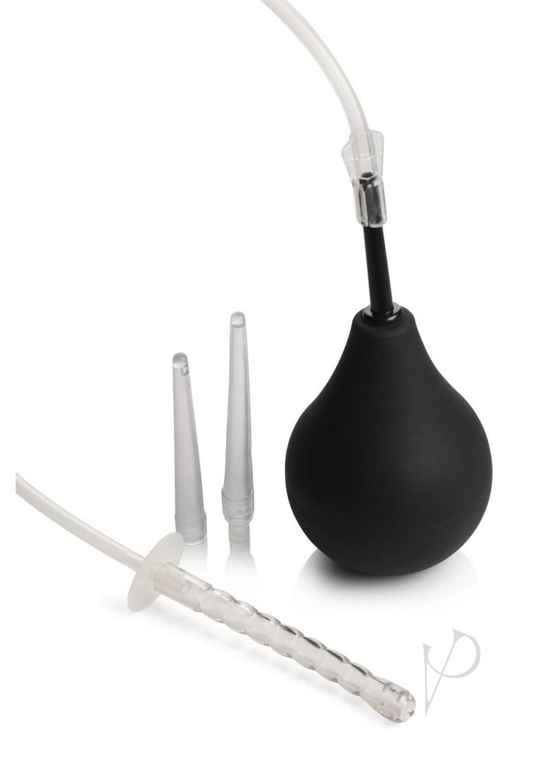 CleanStream Silicone Enema Bulb Kit - Black/Clear