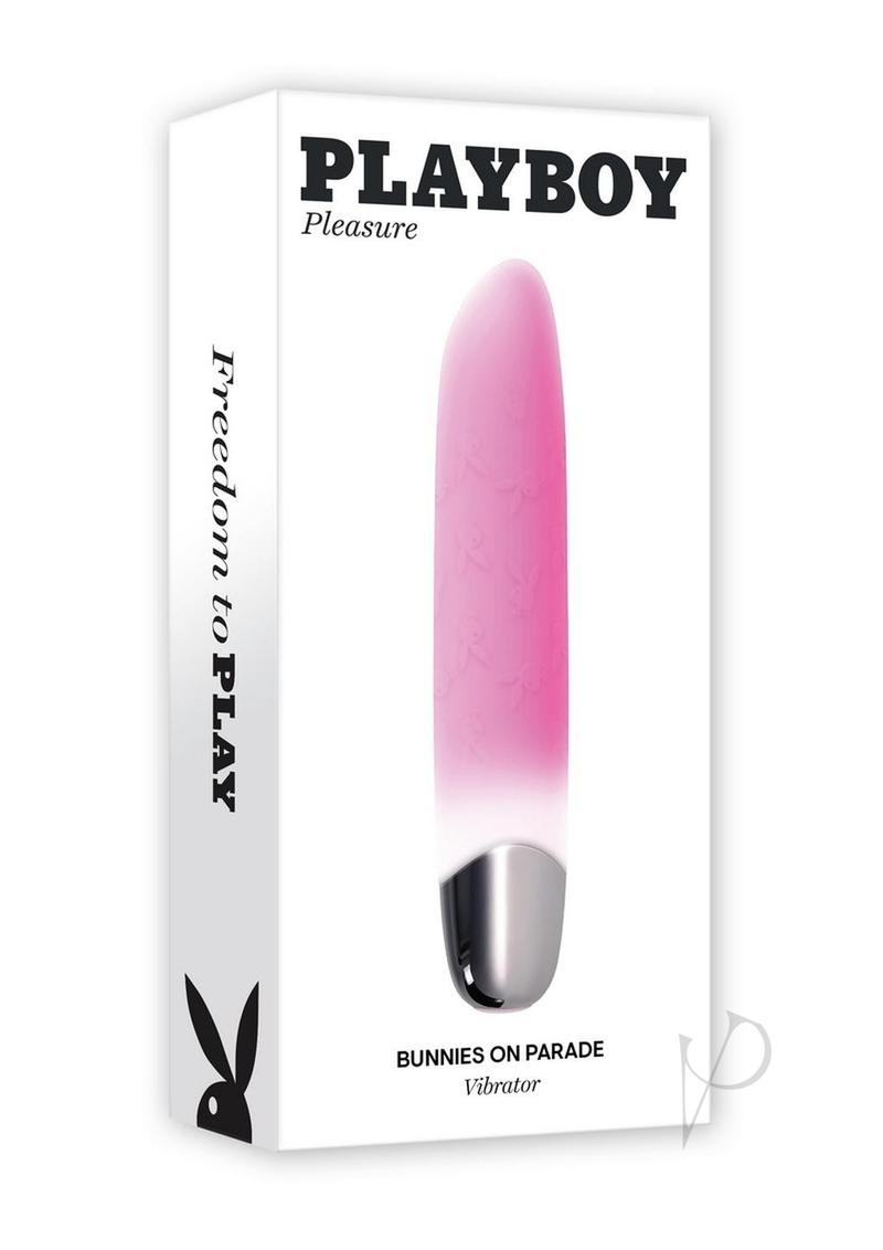 Playboy Bunnies On Parade Rechargeable Silicone Vibrator - Pink