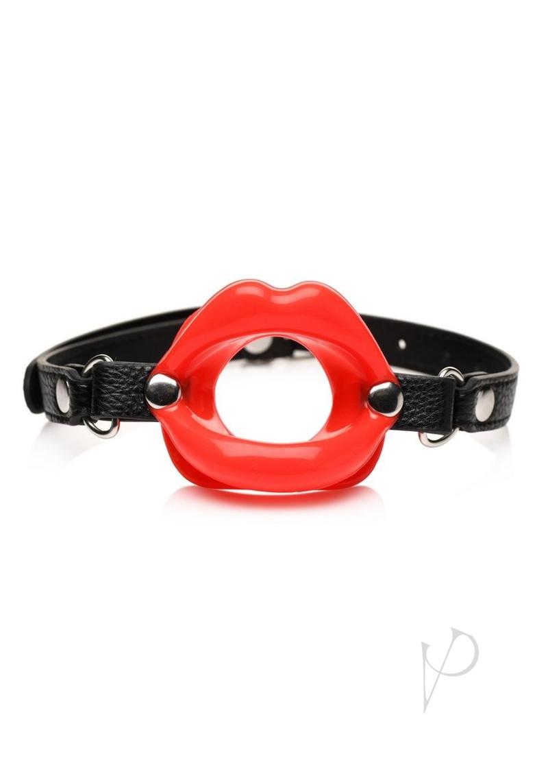 Juicy Lips Silicone Open Mouth Gag - Red