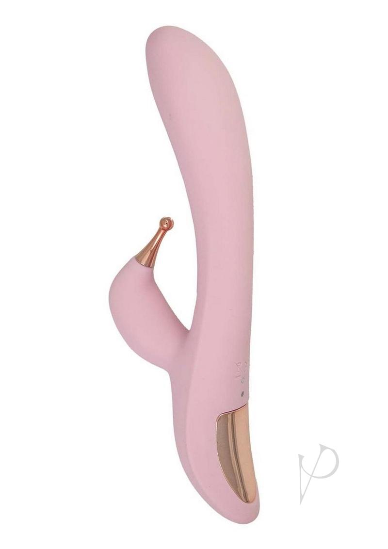 Goddess Tri-Tip Rechargeable Silicone Rabbit Vibrator - Pink