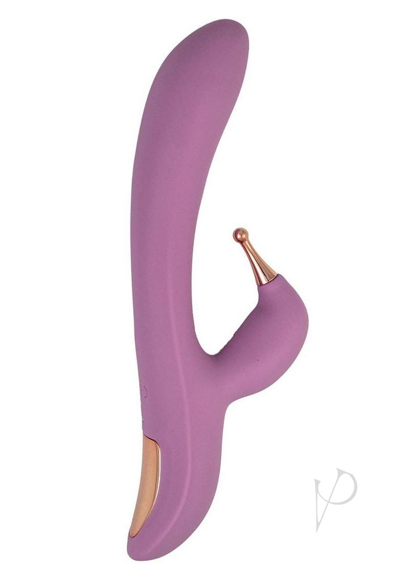 Goddess Tri-Tip Rechargeable Silicone Rabbit Vibrator - Lavender