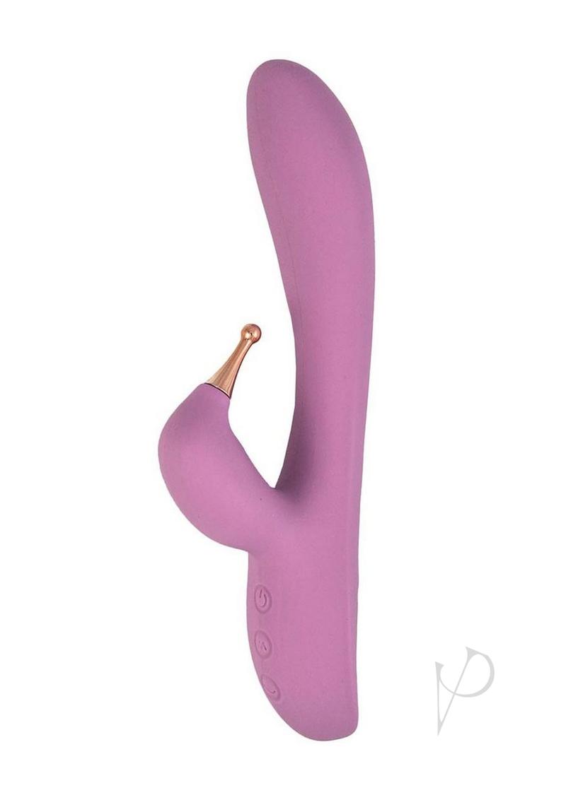 Goddess Tri-Tip Rechargeable Silicone Rabbit Vibrator - Lavender