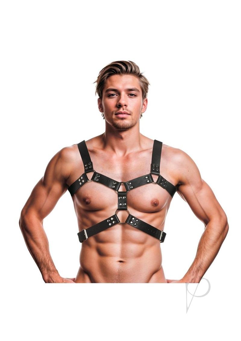 Strict 6 O-Ring Chest Harness - Black