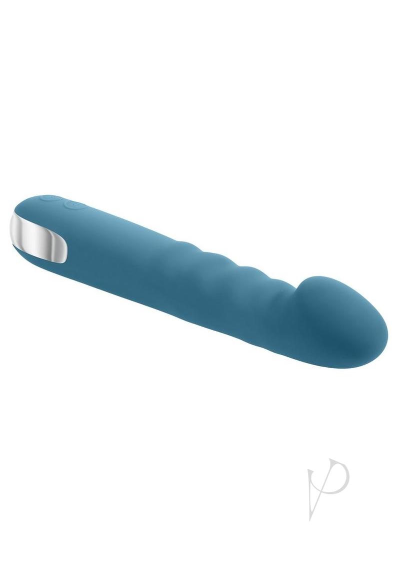 Queen of All Trades - Rechargeable Silicone Dual Vibrator - Blue