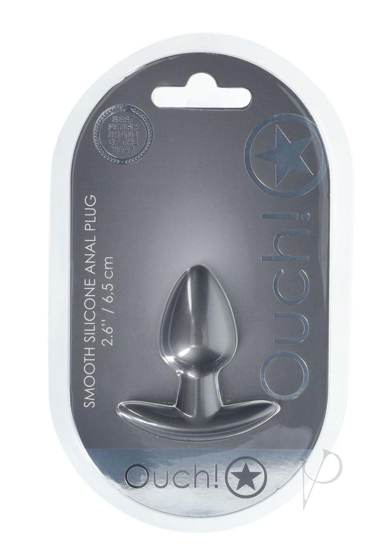 Ouch! Anal Plug Silicone - Small - Gun Metal