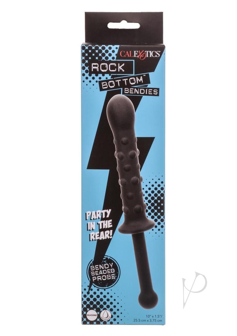 Rock Bottom Bendies Bendy Beaded Silicone Anal Probe - Black