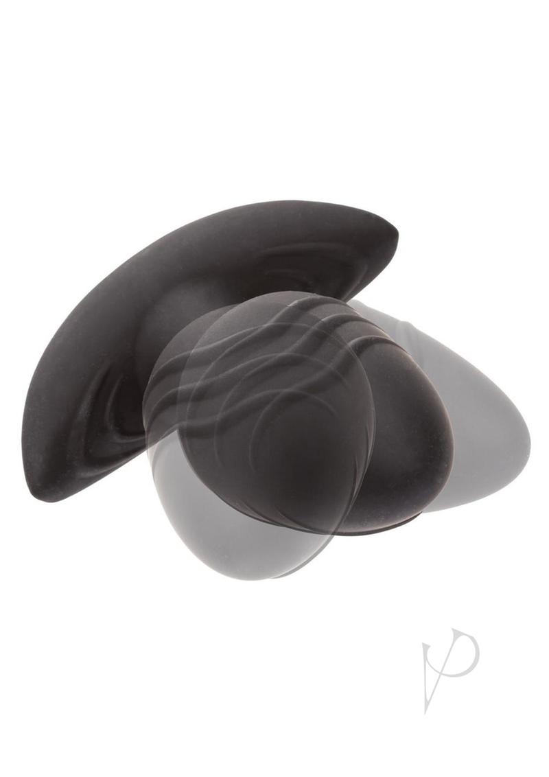 Rock Bottom Vibrating Rotating Probe Rechargeable Silicone Anal Vibrator - Black