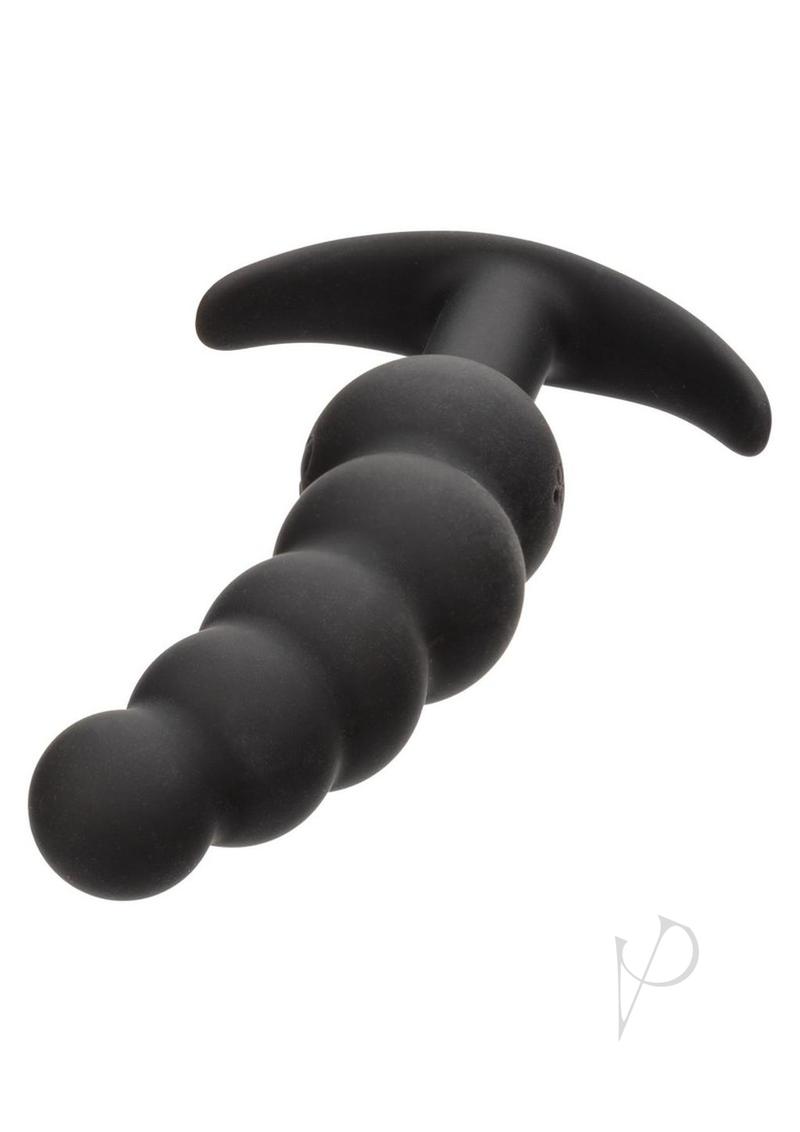 Boundless Vibrating X5 Beaded Plug Rechargeable Silicone Anal Plug - Black