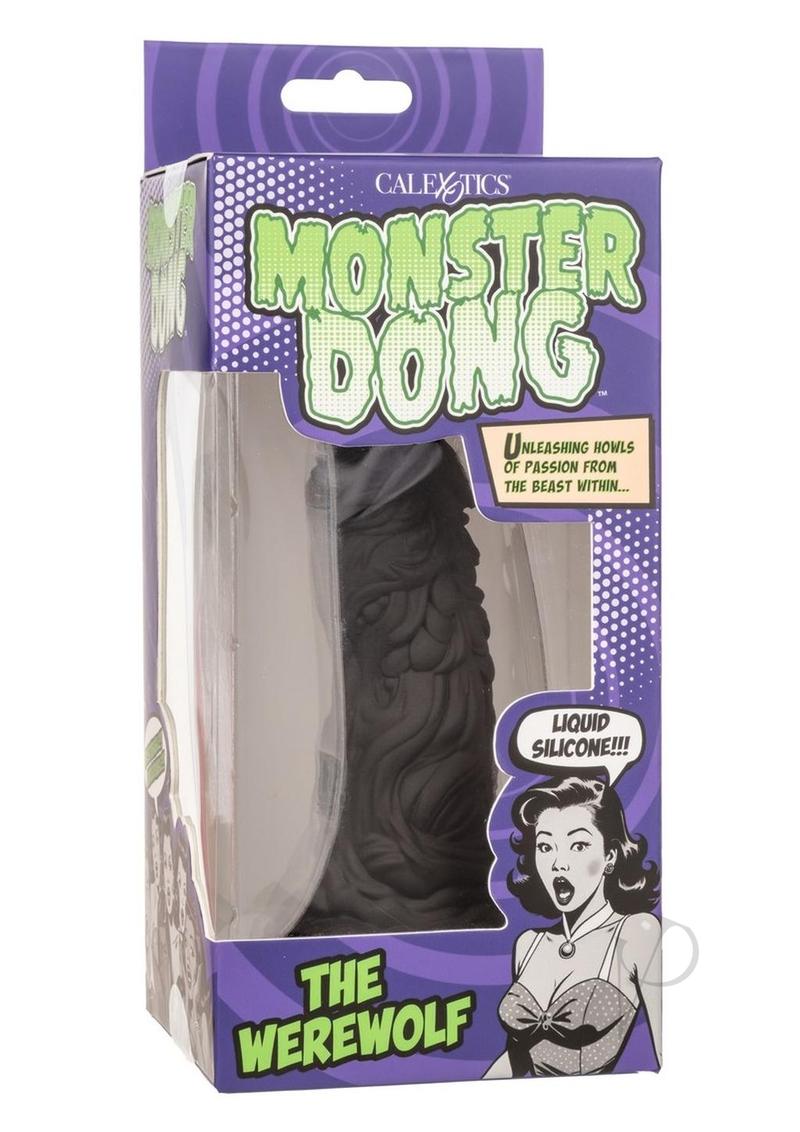 Monster Dong The Werewolf Silicone Dildo 9in - Black