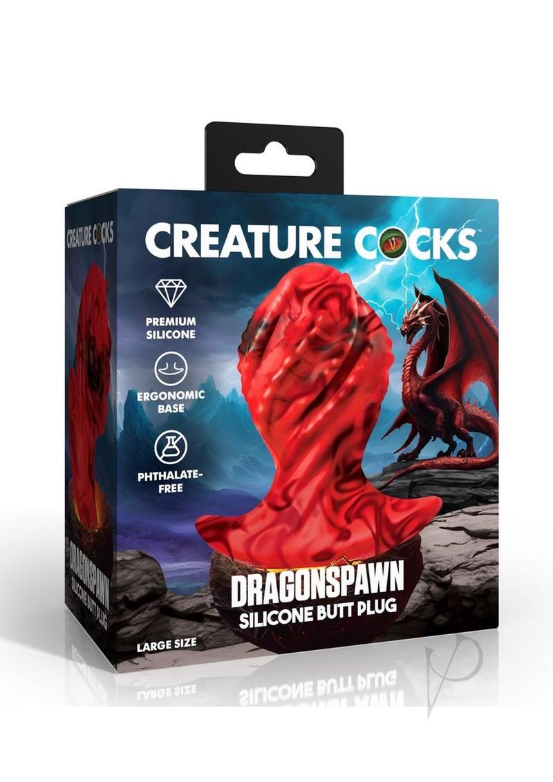 Creature Cocks Dragonspawn Silicone Butt Plug - Medium - Red