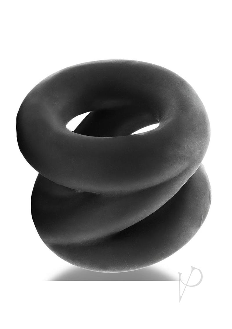 Oxballs Atomic Jock Z-Balls Cock Ring and Ball Stretcher Night Edition - Black