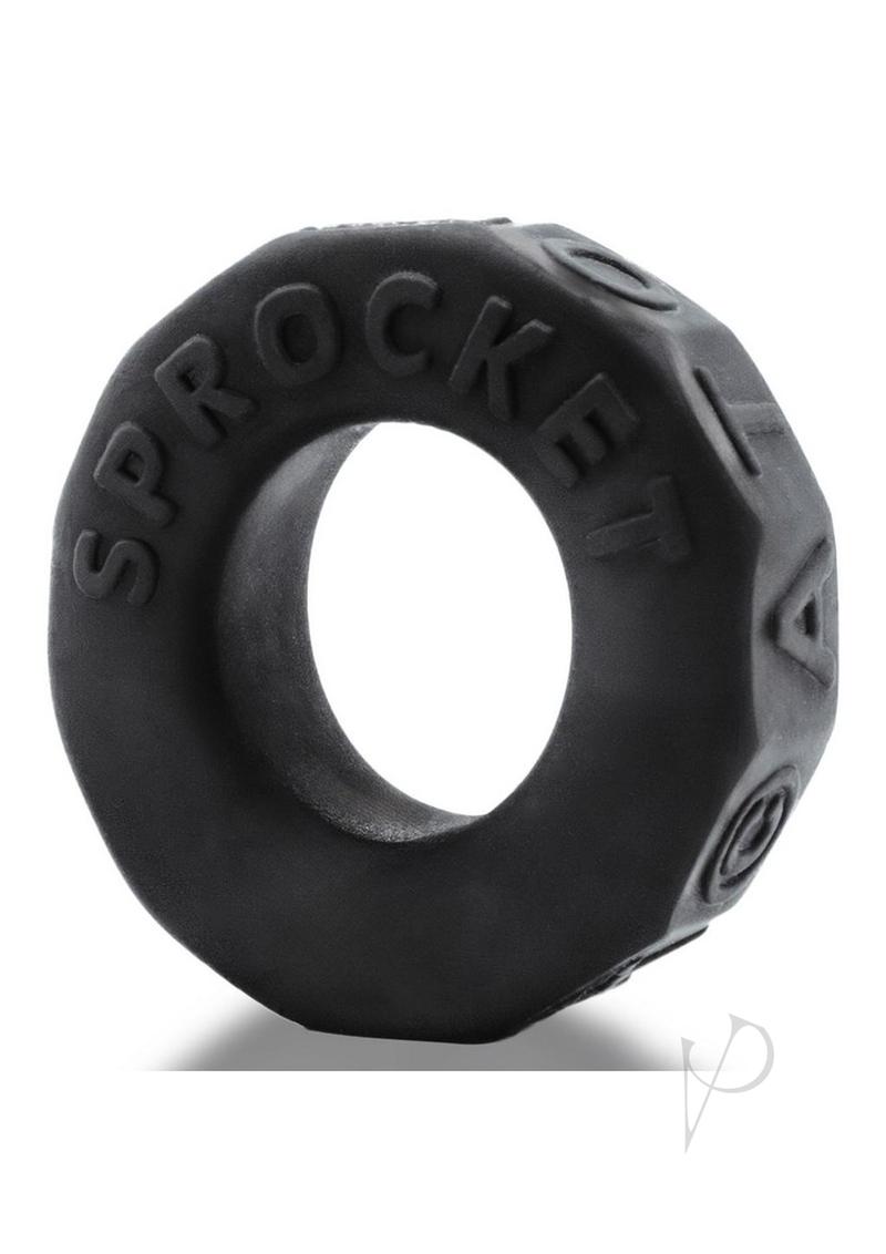 Oxballs Atomic Jock Sprocket Super Stretchy Cock Ring Night Edition - Black